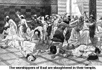 Priests are slayed in their temple