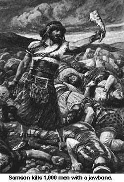 Samson kills with the help of God