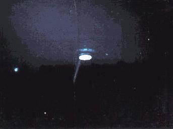 Ed Walters photo of blue "pillar of fire"